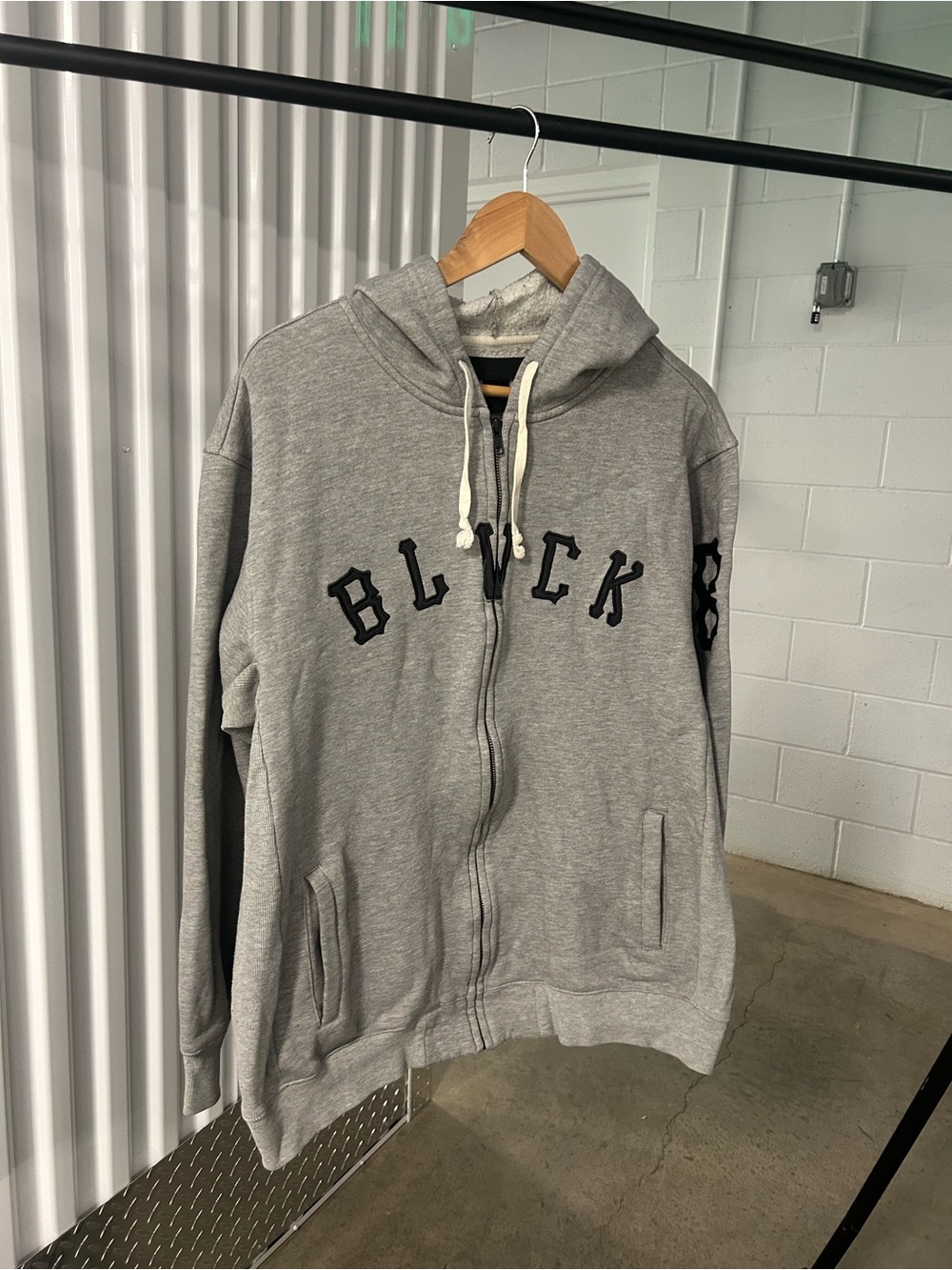 Black Scale | Varsity Arched Zip-Up Hoodie